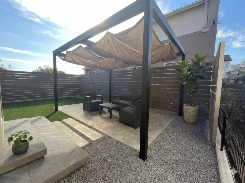 お庭をくつろげる空間に